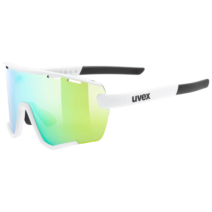 uvex Unisex Sportstyle 236 Set Sportbrille (1er Pack) Einheitsgrösse white mat/green, Einheitsgrösse