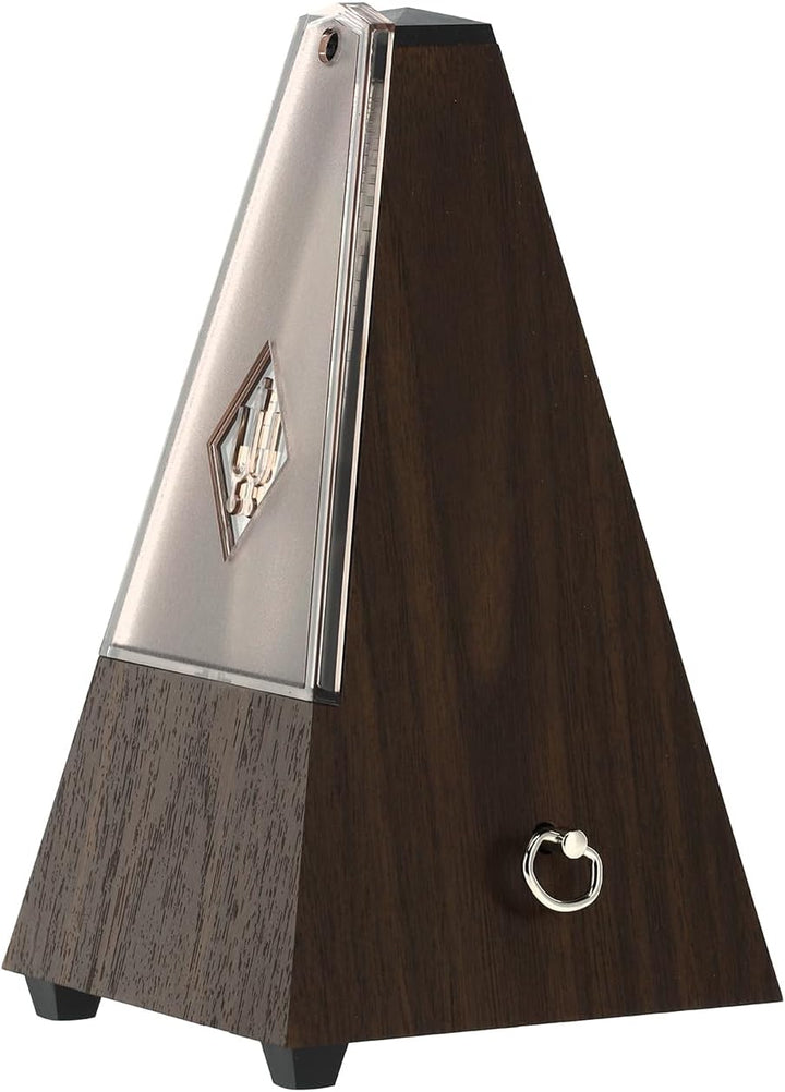 Wittner Metronom 804K Kunststoffgehäuse ohne Glocke Taktell Pyramidenform Nussbaum-Maserung, Nussbau