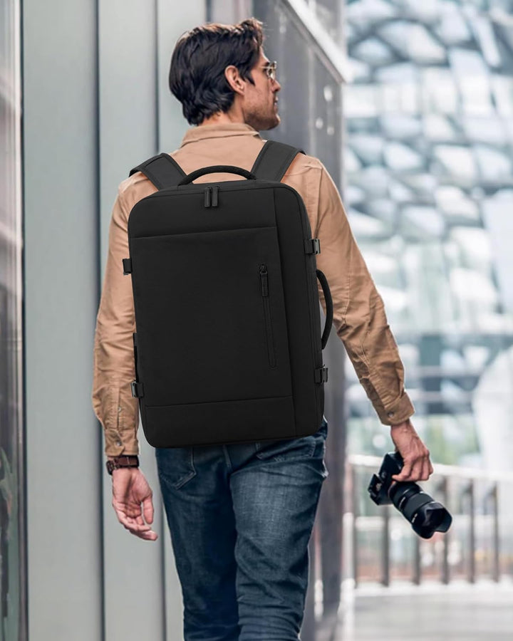 LOVEVOOK Handgepäck Rucksack, 40L Gross Reiserucksack Herren Damen Kofferrucksack Flugzeug Tasche, T