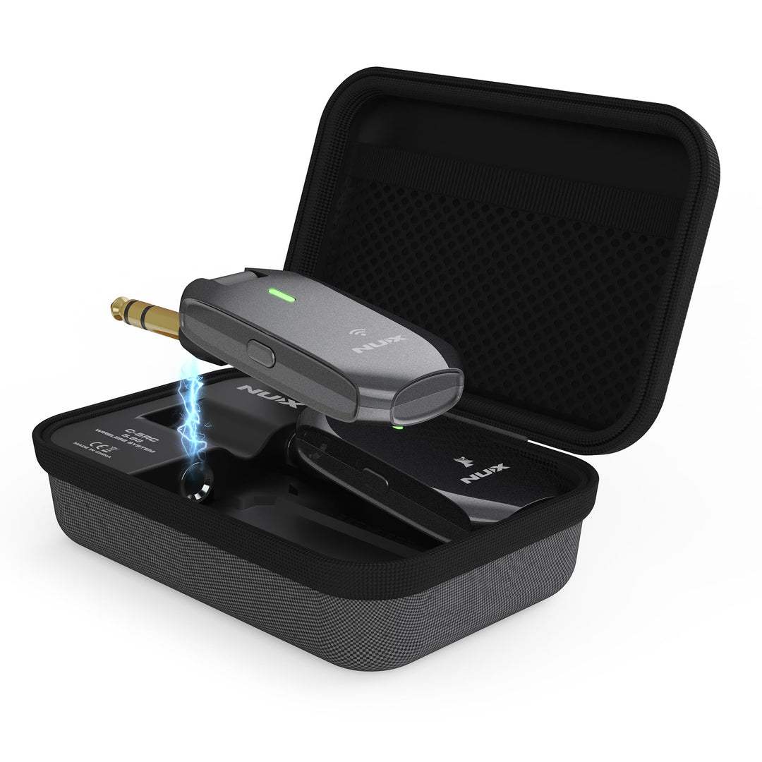 NU-X C-5RC Wiederaufladbares kabelloses Gitarren-Bug-Set | Trägerfrequenz 5,8 GHz