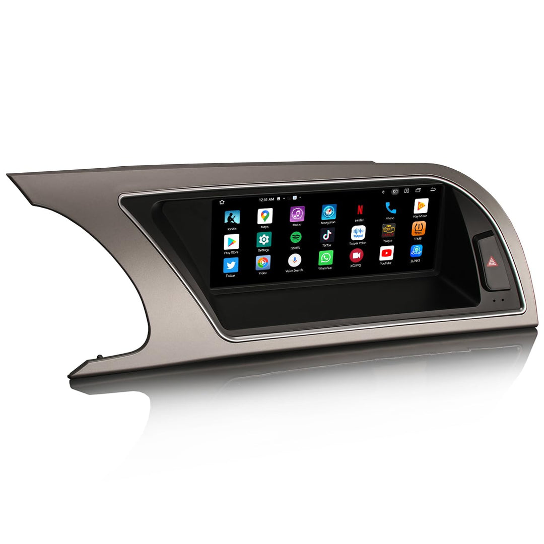 Erisin 8.8 Zoll 8-Kern 4GB RAM+64GB ROM Android 14 Autoradio GPS Navi für Audi A5 (2009-2016) Unters