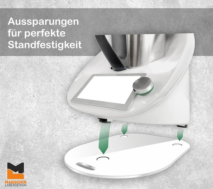 Premium Gleitbrett für den Thermomix - TM5 &amp; TM6 - Hochwertiger Gleiter aus Premium Acrylglas - MADE