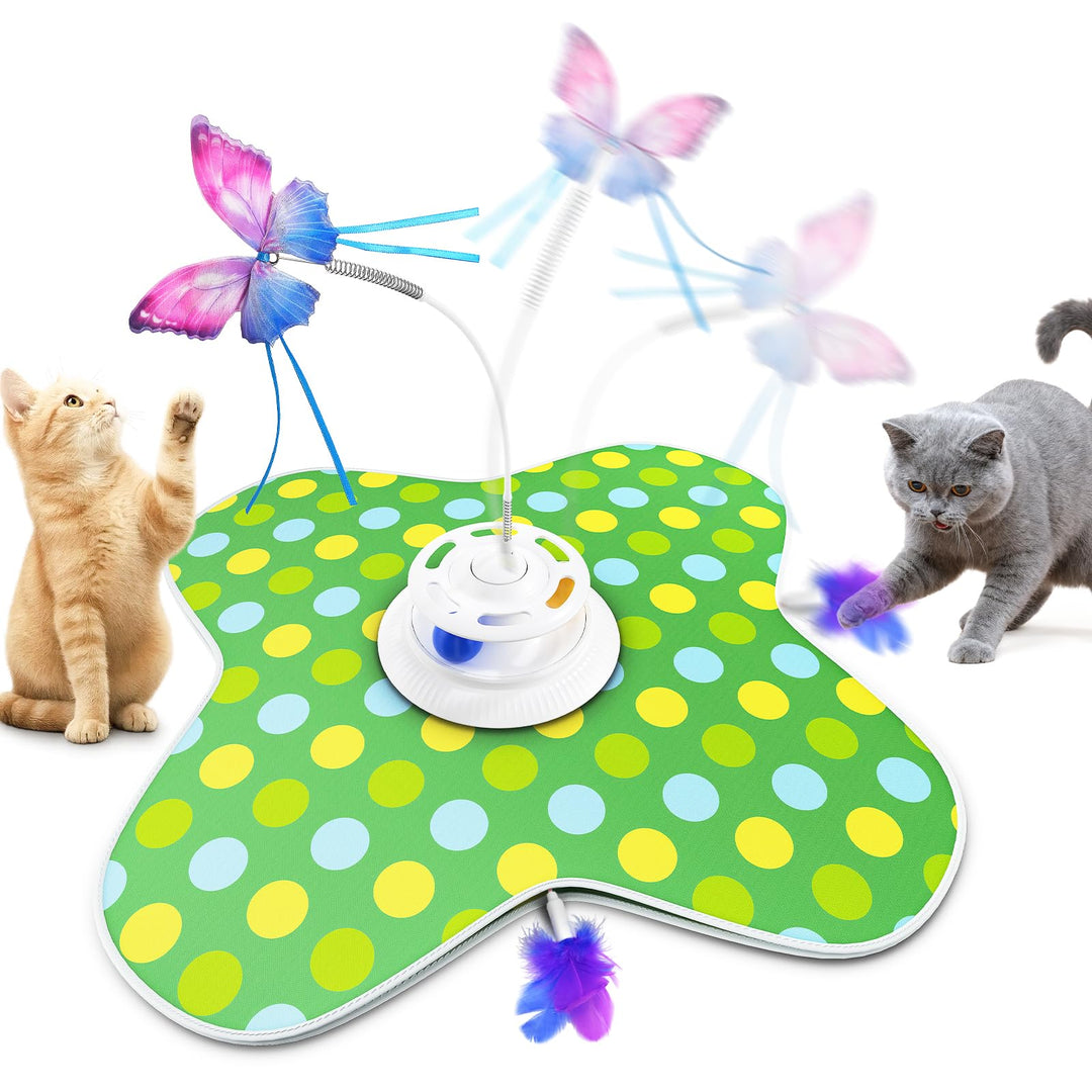 Interaktives Katzenspielzeug Elektrisch: 3-in-1 Automatisches Katzen Spielzeug abs-Material mit Flut
