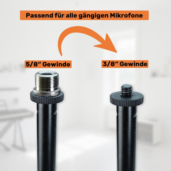 keepdrum MS015 Mikrofonständer gerade mit rundem Tellerfuss Stativ gerade MS015, Stativ gerade MS015
