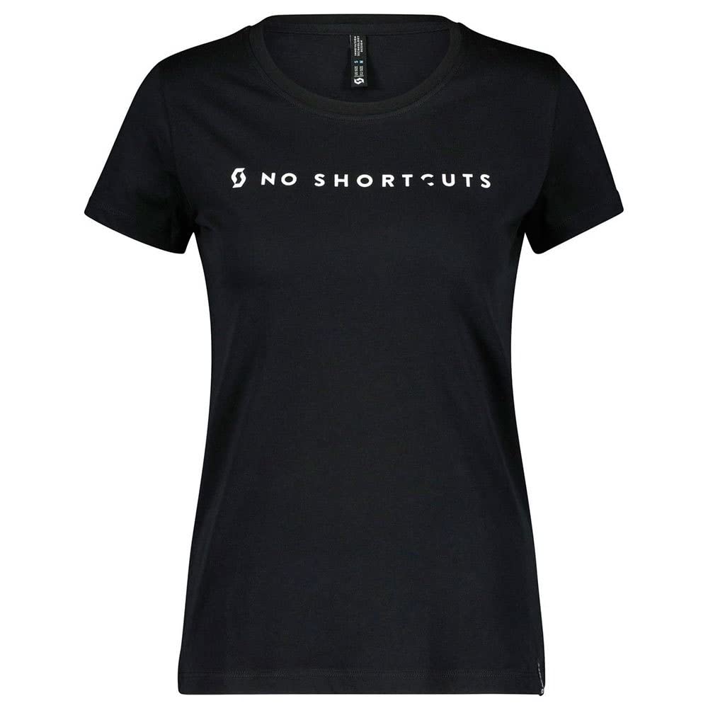 Scott No Shortcuts Damen Freizeit T-Shirt schwarz 2025 XL Schwarz, XL Schwarz