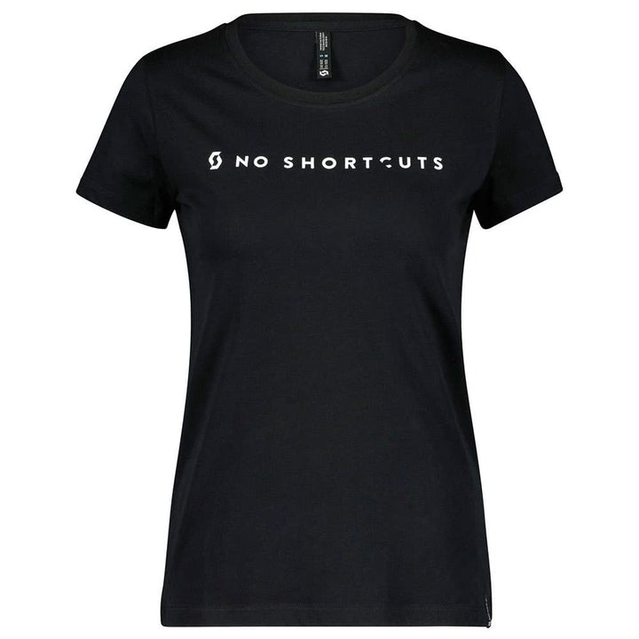 Scott No Shortcuts Damen Freizeit T-Shirt schwarz 2025 XL Schwarz, XL Schwarz