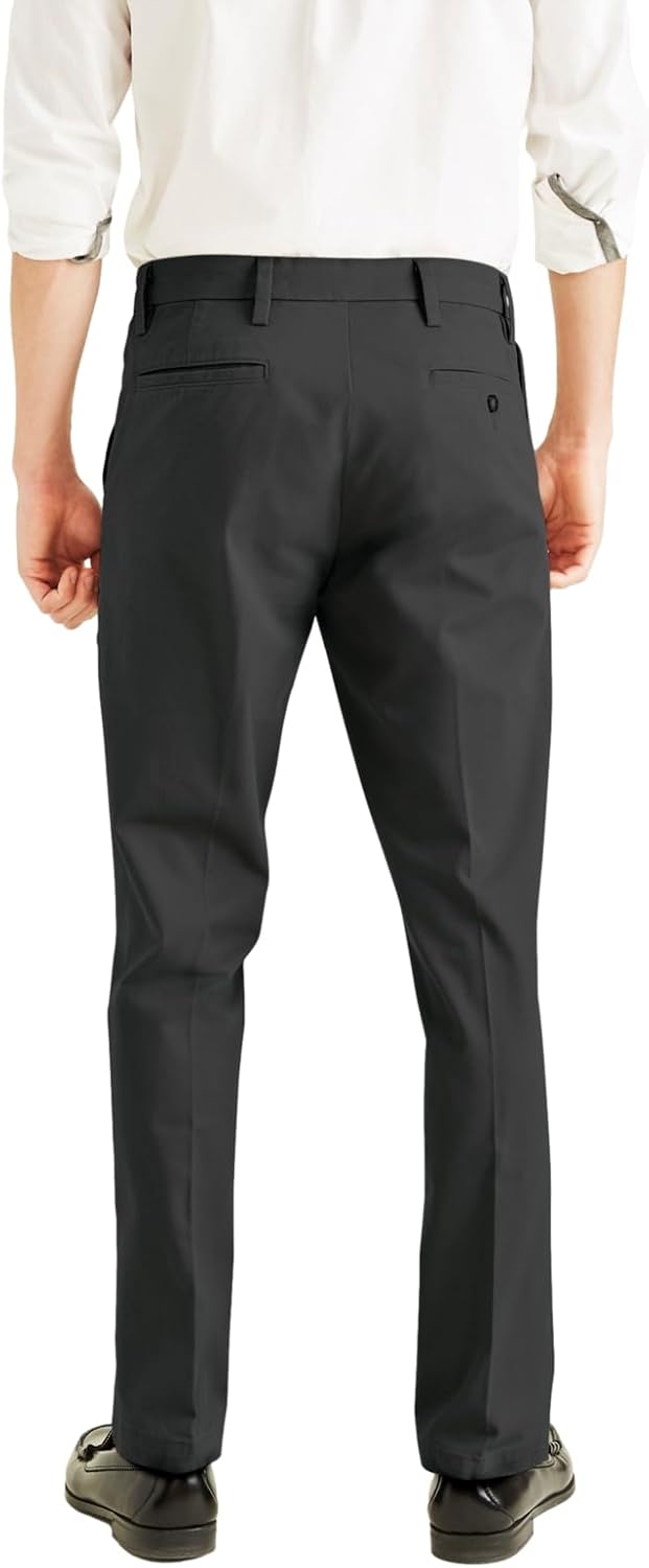 Dockers Herren Freizeithosen Slim Tapered Fit Workday Khaki Smart 360 Flex Pants 28W / 30L Schwarz,