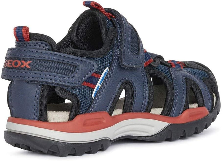 Geox Jungen J Borealis Boy BSandalen 27 EU Navy Red, 27 EU Navy Red