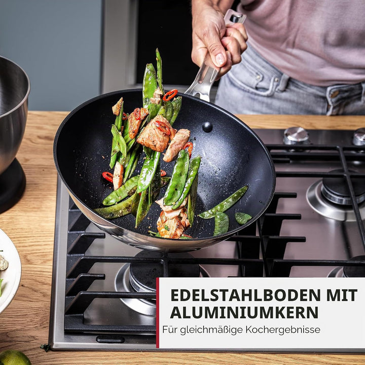 KitchenAid Stainless Steel 20cm, 24cm &amp; 28cm Bratpfannen-Set, PFAS-Freie Gesunde Keramische Antihaft