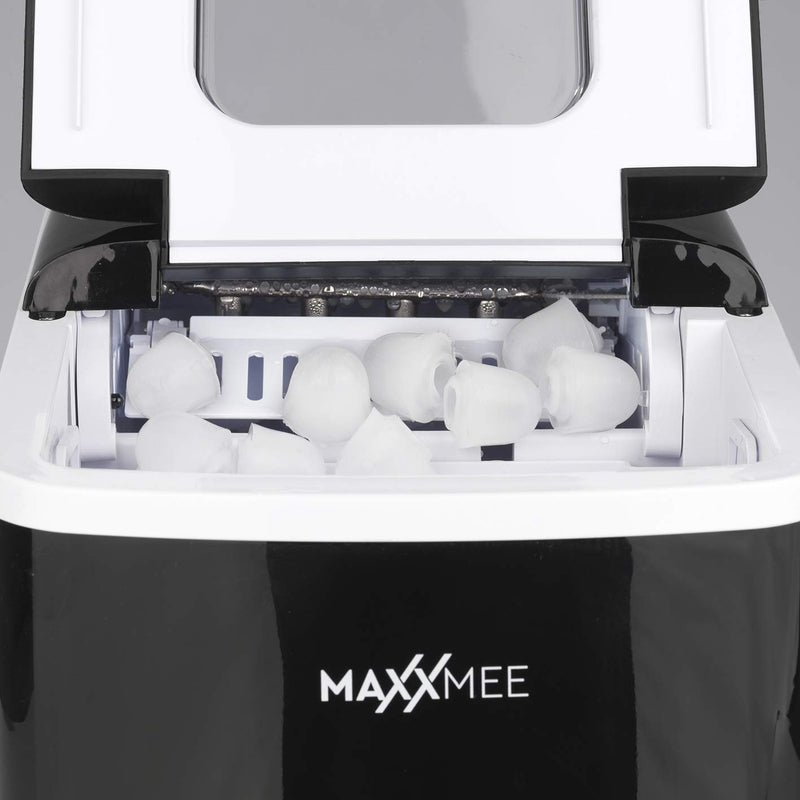 MAXXMEE Eiswürfelmaschine Ice Maker | Eiswürfelbereiter mit 2 Würfelgrössen, 1,8 L Wassertank, kein