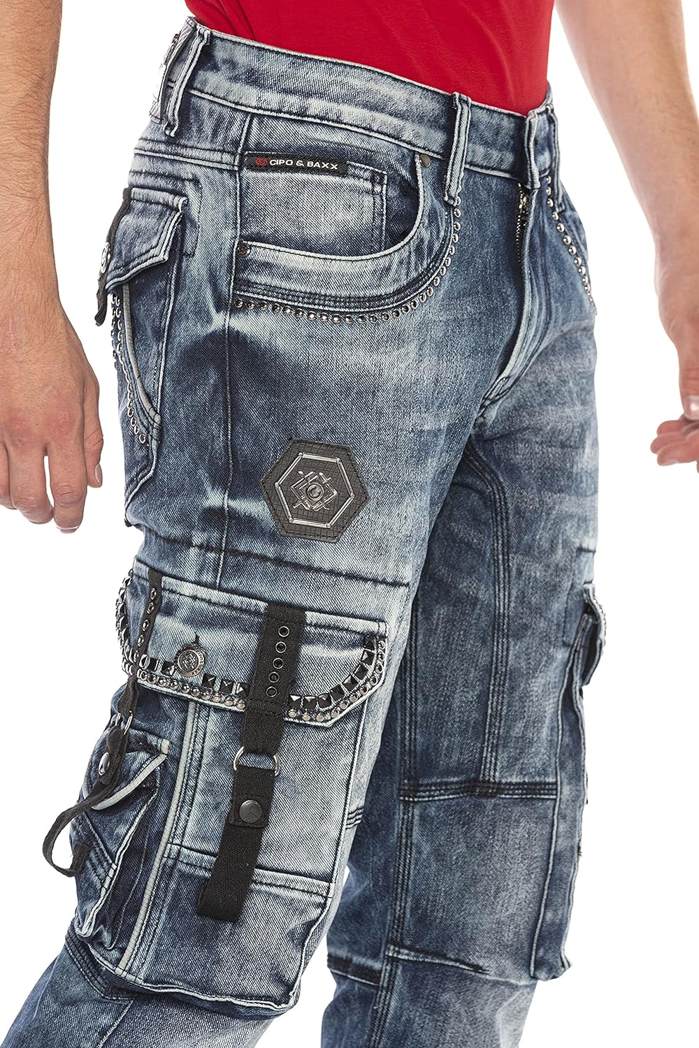 Cipo & Baxx Herren Jeans Hose Straight Fit Denim Regular Fit Jeanshose CD328 31W / 34L Cd650, 31W /