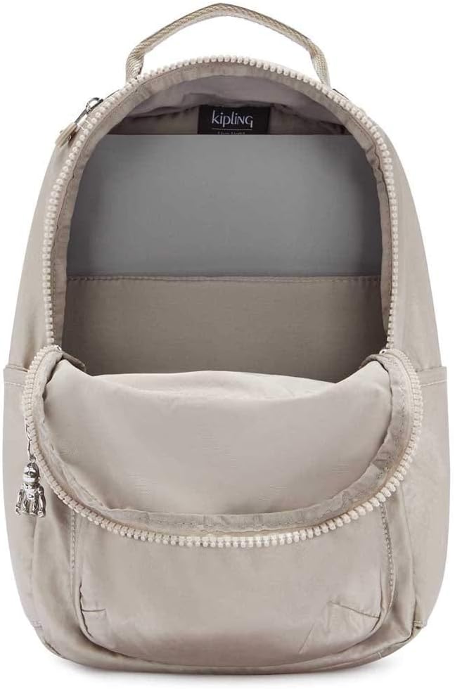 Kipling Backpacks Seoul, S, Metallic Glow + Damen Creativity S Münzbörse Silber (Metallic Glow)