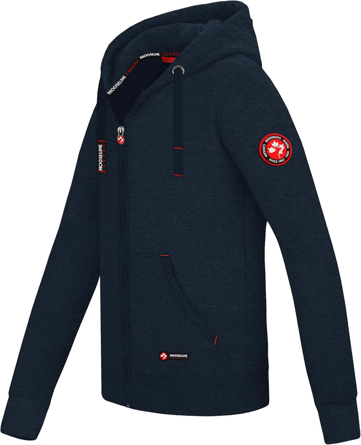Herren Sweatjacke Kapuzenjacke Trainingsjacke Hoodie mit Reissverschluss Sweat Jacke XL Navy Blue, X