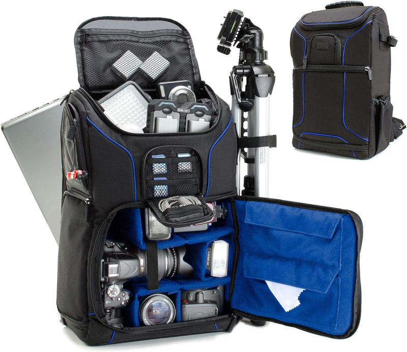 USA Gear DSLR Kamerarucksack, Foto Rucksack Anti-Shock Kameratasche mit 43,18 cm Laptop-Tasche, Wass