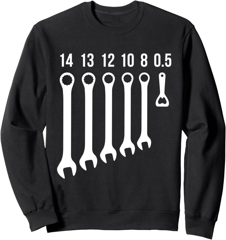 Mechaniker Schraubenschlüssel Schrauber Bieröffner Sweatshirt