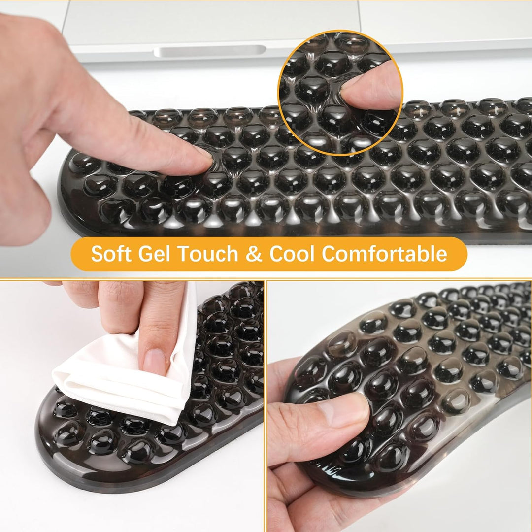 Handballenauflage für Tastatur und Maus, Handgelenkauflage Set mit Memory-Schaum Rutschfest Base, Li