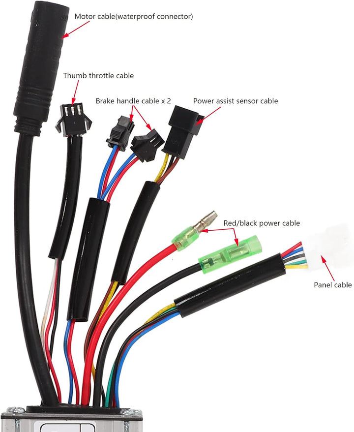 BuyWeek Elektrofahrrad Brushless Motor Controller Kit, 36V/48V 250W E-Bike Bürstenlose Motor 15A Rec