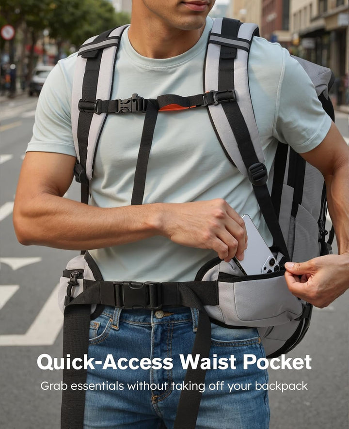 Tolaccea Reiserucksack, Gross Handgepäck Rucksack, TSA-Freundlich Rolltop Laptop Rucksack für 17,3 Z