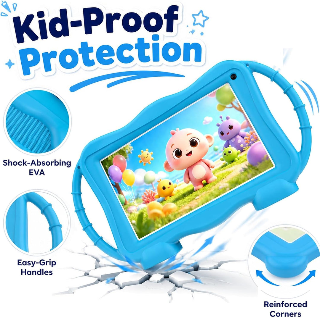 Kinder Tablet 7 Zoll Android Tablet für Kinder 32GB Kids Tablets mit WLAN Schutzhülle Kindersicherun
