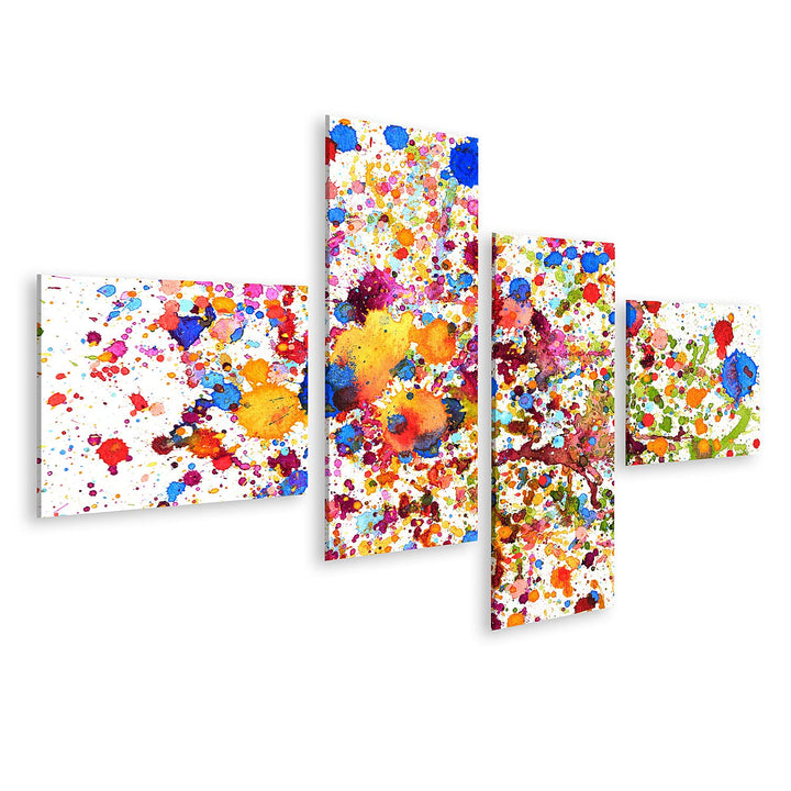 islandburner Bild auf Leinwand Bunte Lebendige Wasser Farbe Splash Kunst Abstrakt Bilder Wandbilder