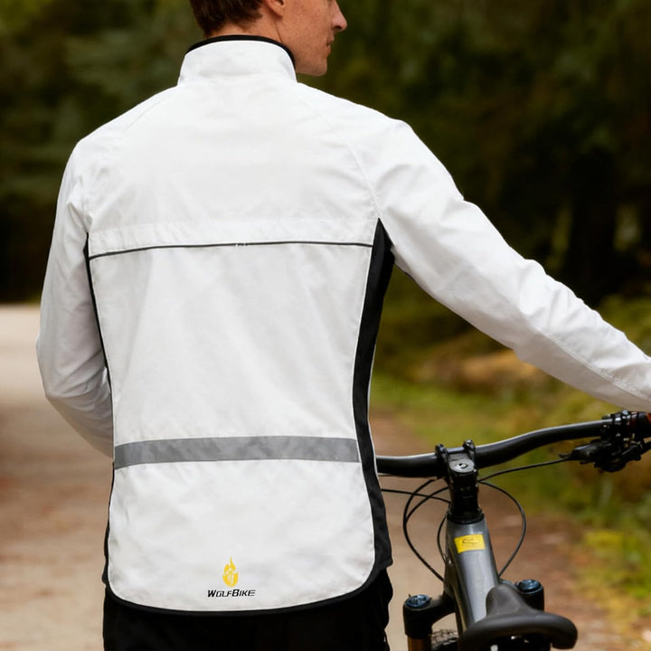 WOSAWE Herren-Fahrradjacke Winddichte wasserdichte MTB Mountainbike Jacket Für Radfahren, Joggen &amp; W