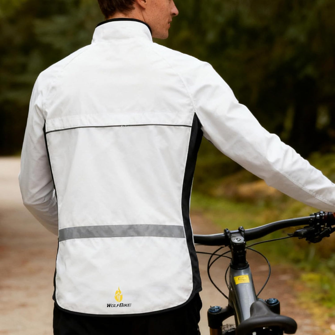 WOSAWE Herren-Fahrradjacke Winddichte wasserdichte MTB Mountainbike Jacket Für Radfahren, Joggen & W