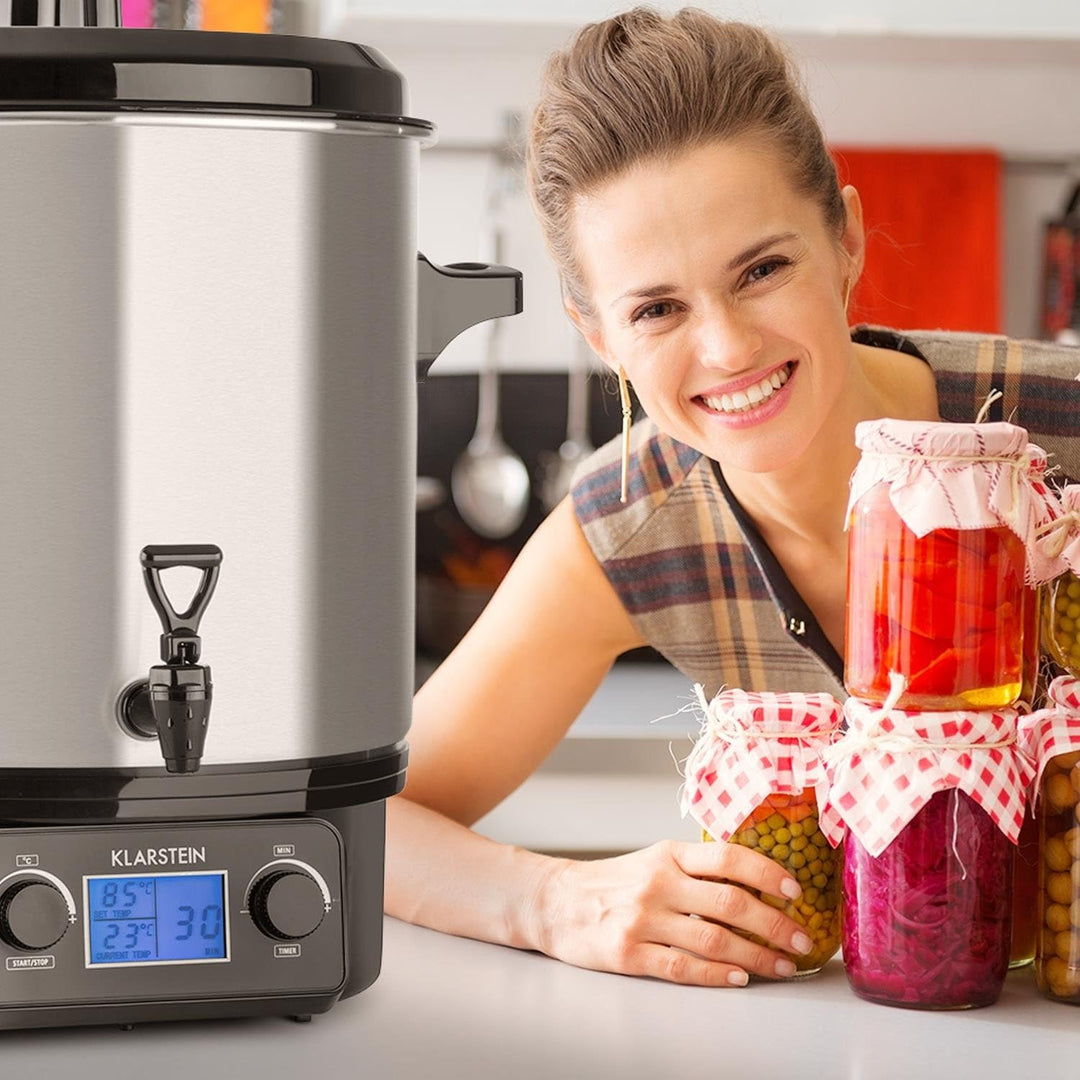 Klarstein Biggie Digital - Einkochvollautomat, Einkochtopf, elektrisch, 27 Liter, 2000 Watt, Timer,
