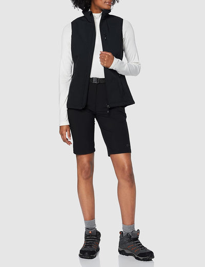 CMP Damen Softshellweste für Damen Weste 34 Schwarz, 34 Schwarz