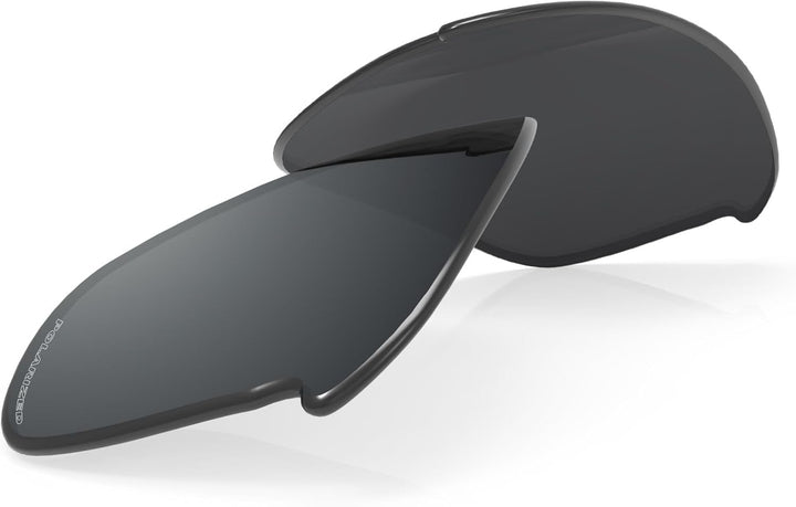 BlazerBuck Anti-salz Polarisierte Ersatzgläser für Oakley Flak Jacket Silberchrom Polarisiert Silber