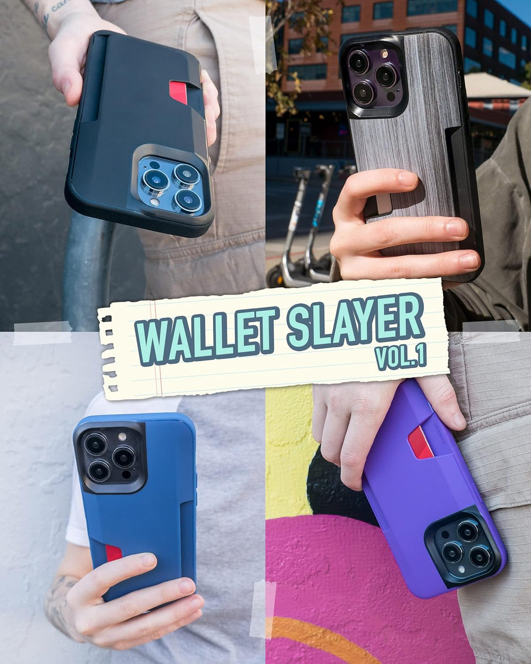 Smartish Schutzhülle für iPhone 13 Pro Max – Wallet Slayer Vol. 1 [schlank + schützend] Kreditkarten