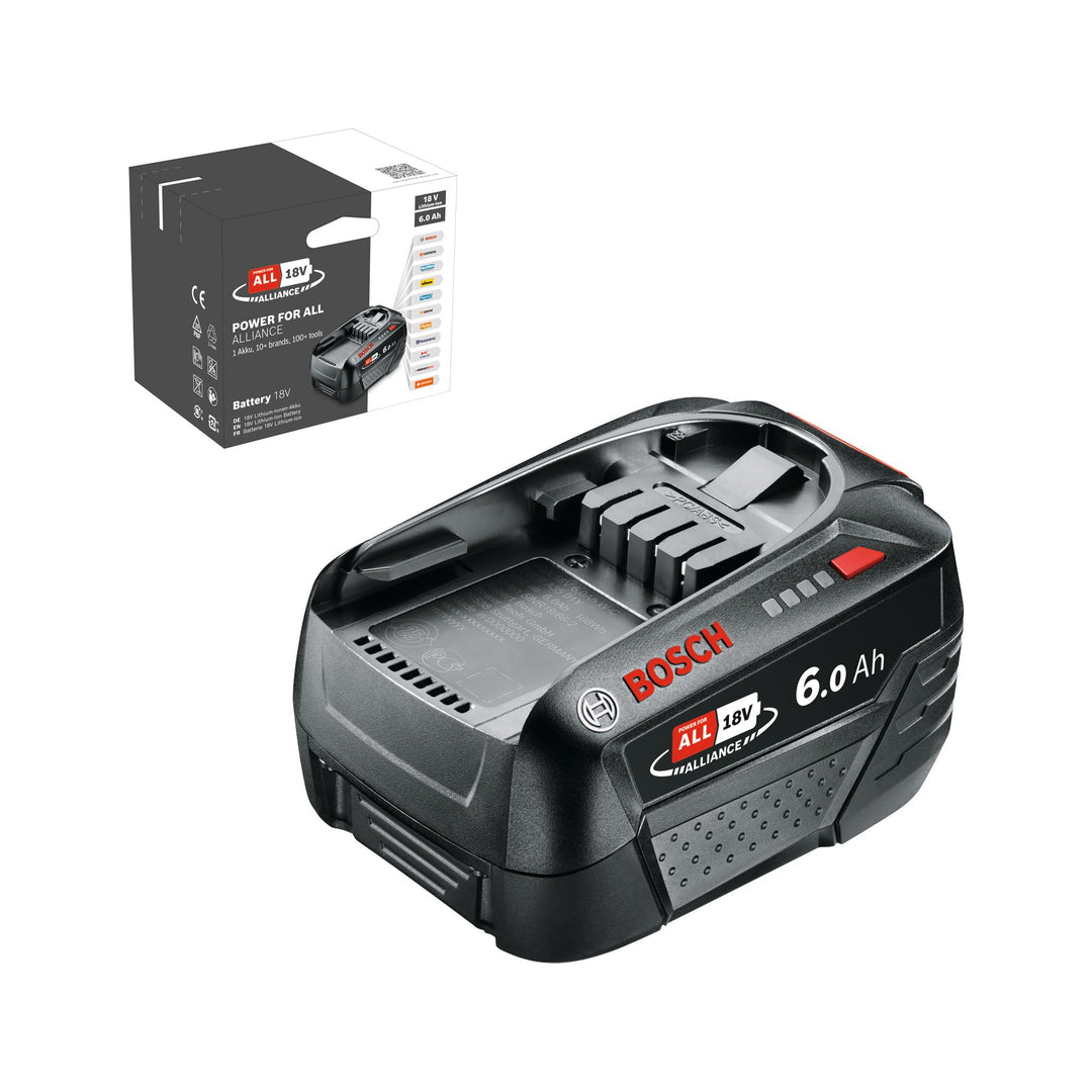 Bosch Akku Pack PBA 18V 6,0Ah W-C (18 Volt System, 6,0Ah Akku, im Karton) 18V 1 Akku 6.0 Ah, 18V 1 A