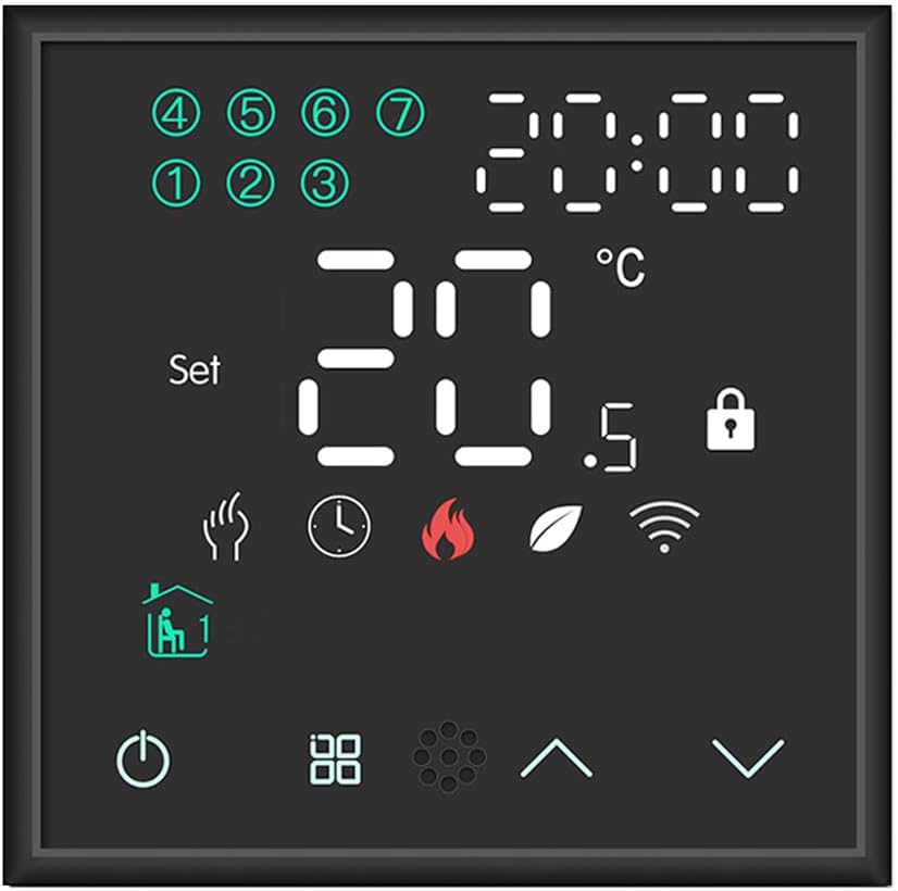 Luxus-Time WiFi Raumthermostat Heizungsthermostat Rahmen EXT. Sensor Thermostat Fussbodenheizung pro