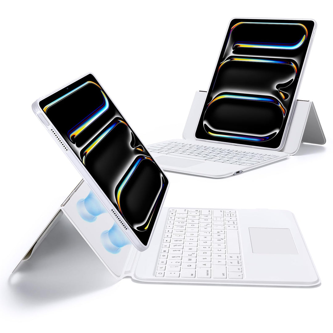 ESR für iPad Pro 13 Zoll (M5/M4) Tastatur Hülle mit Trackpad, Weiss iPad Pro 13 (2024) Weiss, iPad P