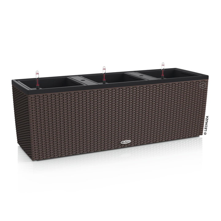 LECHUZA TRIO Cottage 30 mokka 15005 Pflanzgefäss mit Erd-Bewässerungs-System 100x32,5x34,5 cm Mokka,