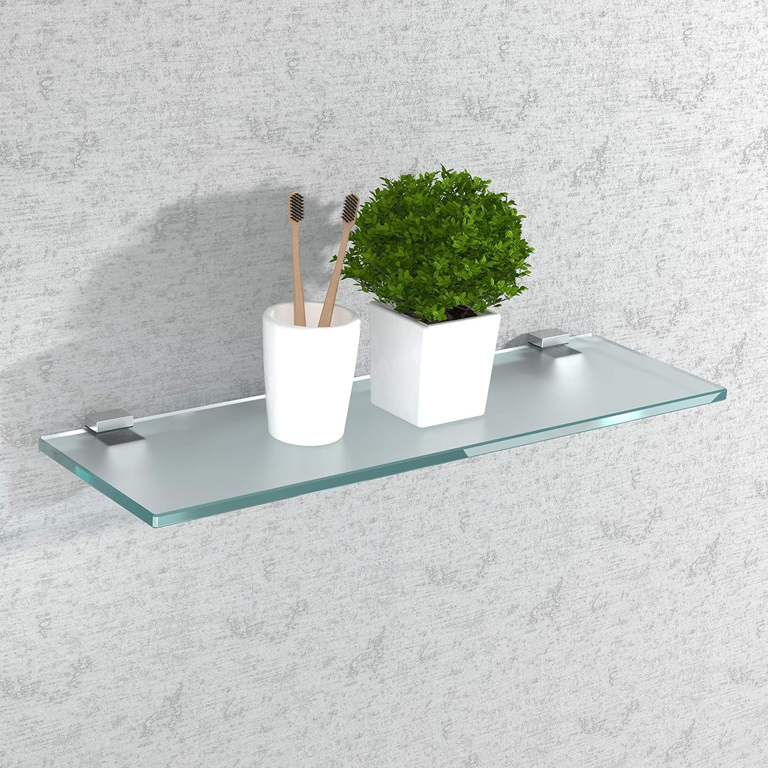 bijon Glasregal Glasablage Wandregal Glas Bad-Regal Glas Badezimmer Regal Badablage Ablageregal - 8m