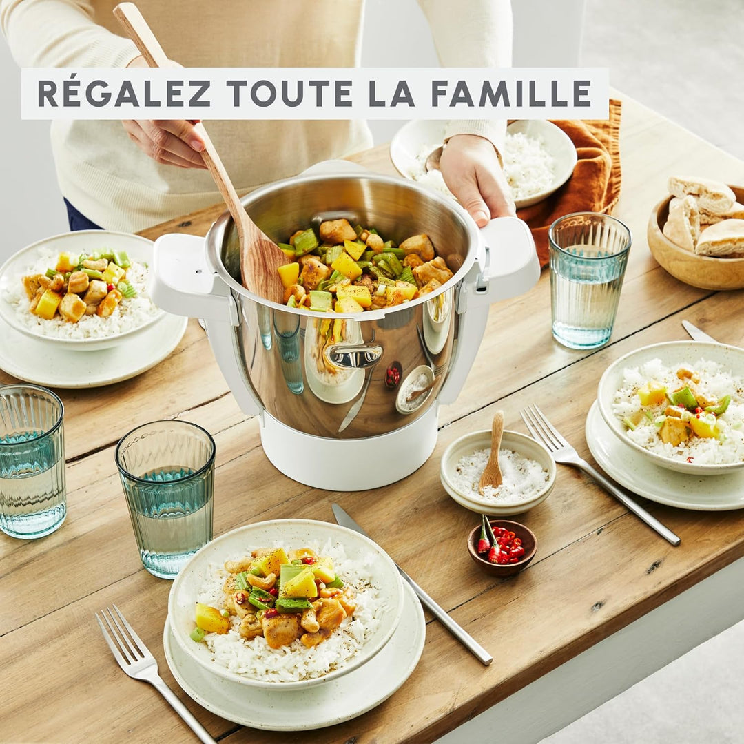 Moulinex, Companion Küchenmaschine, 14 Funktionen, Kapazität XL für 10 Personen, Grau