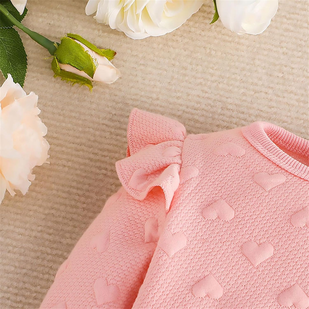 Kleinkind Baby Mädchen Outfits Langarm Sweatshirt Top Hose mit Fliege Kleinkind Herbst Winter Kleidu