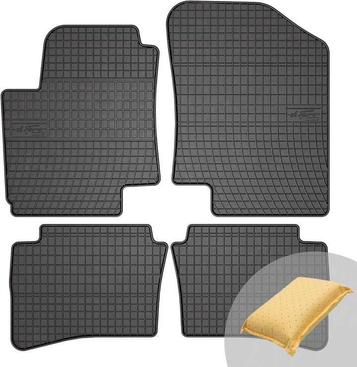 FROGUM EL Toro Gummimatten Ganzjähriges-Set von Autofussmatte Auto Fussmatten für Hyundai i20 I 2008