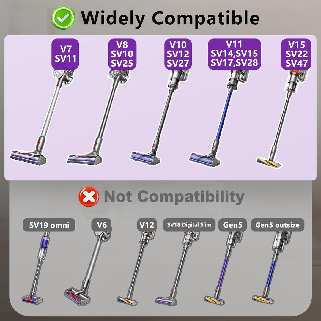 Softwalze Bodendüse für Dyson V7 V8 V10 V11 V15 Staubsauger, Elektrischer Soft Roller Bürste Aufsatz