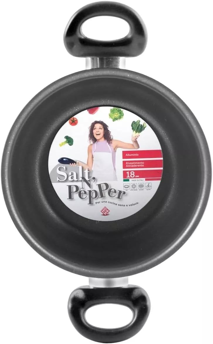 Home Salt Peper Auflauf 2 Griffe Antihaft-Salzpfeffer 16 cm Kochtopf, Material, Multicolor