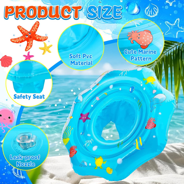 Baby Schwimmschwimmer Aufblasbarer, Aufblasbarer Baby-Schwimmschwimmer mit sicherem Sitz für Alter 6