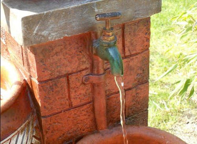 Gartenbrunnen mit LED Beleuchtung Springbrunnen Krüge Zierbrunnen Terrassenbrunnen Balkon Brunnen Ga