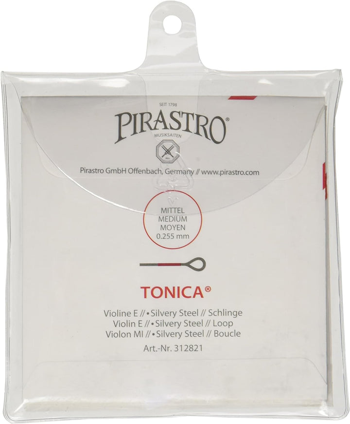 Pirastro Tonica 4120 Violinensaiten-Set, synthetischer Kern, E-Loop-Umschlag, 4/4-Grösse