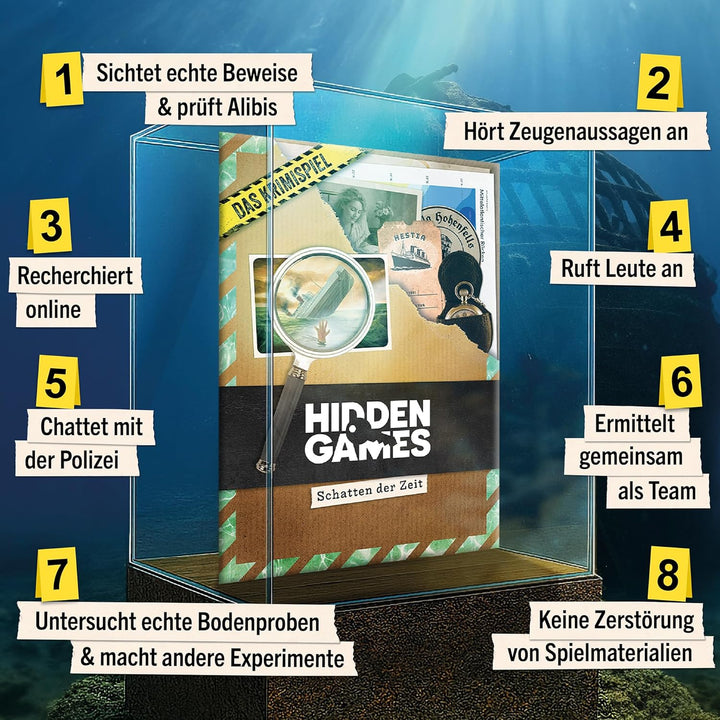 Hidden Games Tatort – Schatten der Zeit – realistisches Krimispiel – Krimi Game – Kriminalfall lösen