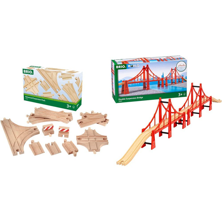 BRIO World 33307 Schienen- und Weichensortiment - 11 Weichen aus Buchenholz für die BRIO Holzeisenba