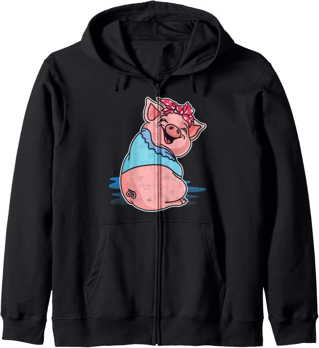 Schwein Bandana Geschenkidee, süsses Lady Pig Farmer Kapuzenjacke
