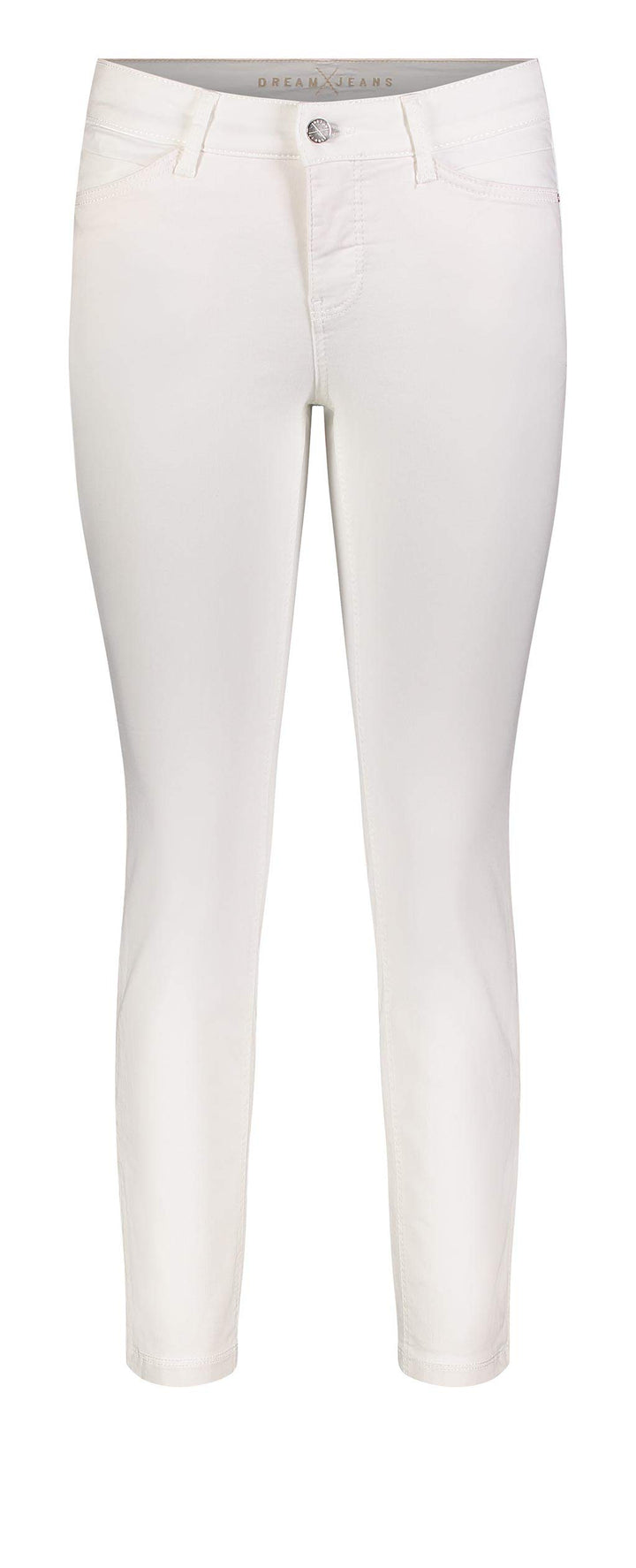 Mac - Damen 5-Pocket Jeans, Dream CHIC (5471-90-0355L) 30W / 27L Weiss (White Denim D010), 30W / 27L