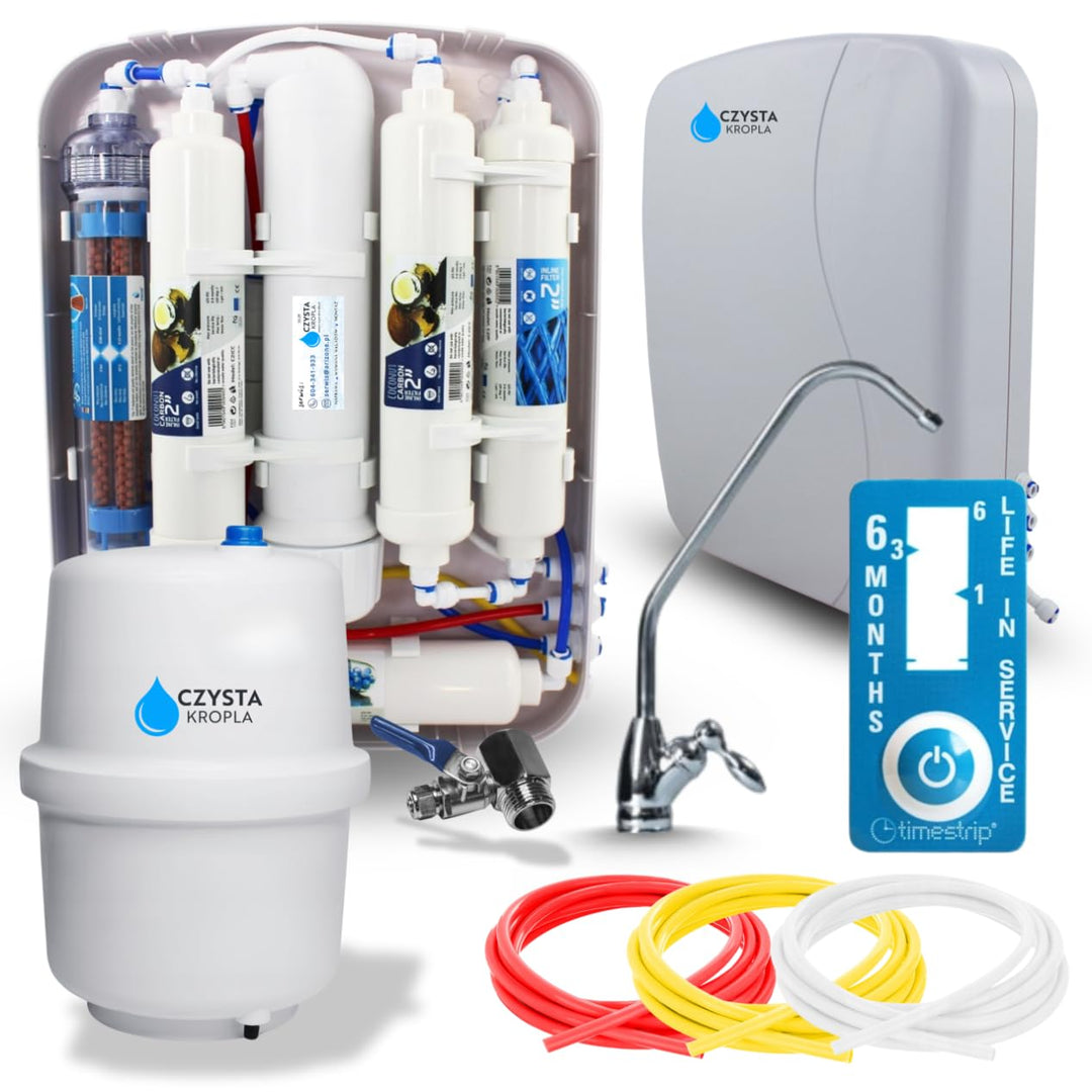 Czysta Kropla RO7 Slim Untertisch Umkehrosmose Wasserfilter 7 Stufiges Filtersystem mit Mineralisier