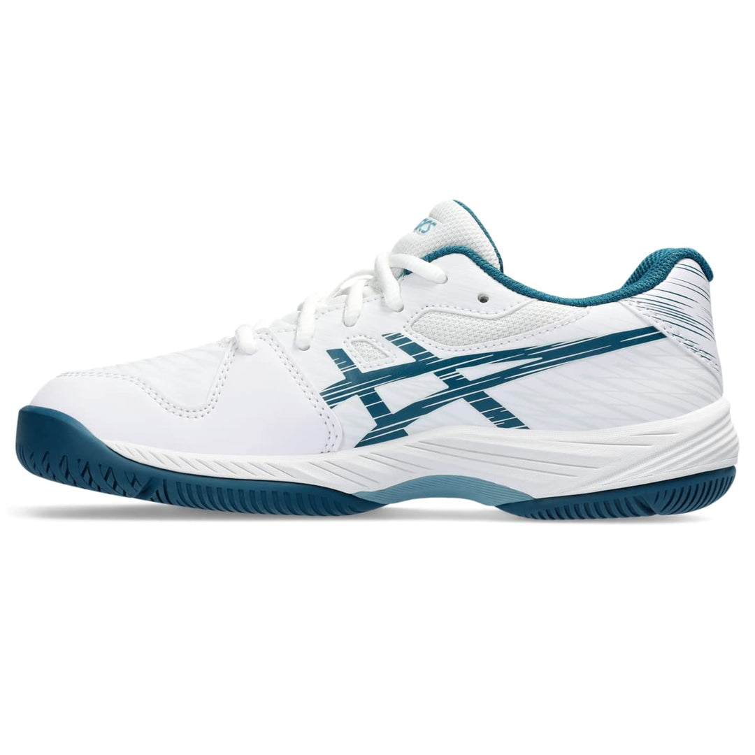 ASICS Unisex Kinder Gel-Game 9 Gs Sneaker 34.5 EU White Restful Teal, 34.5 EU White Restful Teal