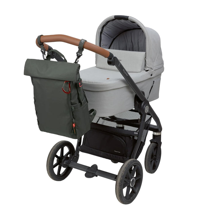 LÄSSIG Baby Wickelrucksack Wickeltasche Rucksack mit Wickelunterlage, Kinderwagenbefestigung, Flasch